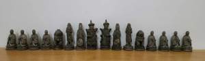 Imperial Chess set pieces king 12 cm h antiqued set some pieces chippe