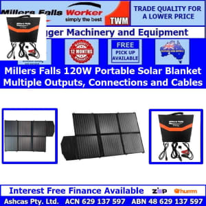 Millers Falls 120W Flexible Solar Blanket Camping 4x4 Off Grid Living