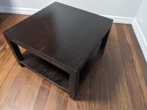 Square timber side table