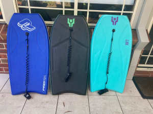 3 Adult Size Boogie Boards with Wrist Straps