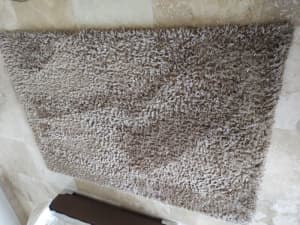 High quality luxury shaggy rug (160 x 230 cm) dark beige