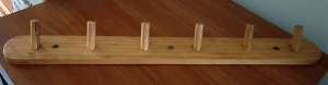 solid timber coat rack / wall mounted