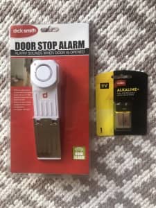 Brand New Door Stop Alarm and 12v Battery