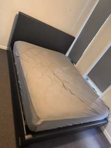 Queen bed mattress and frame