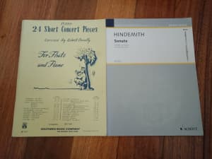 Flute and Piano Accompaniment Music Sheet Book