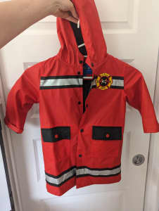 Fire Fighter Rain Jacket Boys Girls size 4