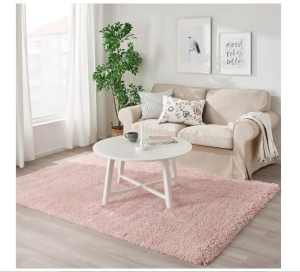 IKEA VOLLERSLEV Rug, high pile, pale pink, 160x230 cm - OVER 70% OFF!!