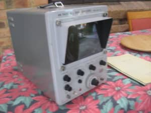 Oscilloscope, RARE Genescope Meguro 713B with FULL manual & test probe