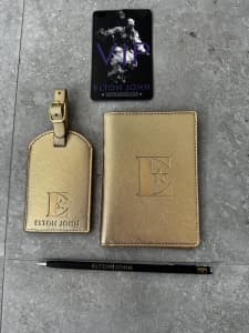 Elton John collectors travel/luggage tags/passport cover set