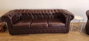 Chesterfield 3 seater plus 2 arm chairs