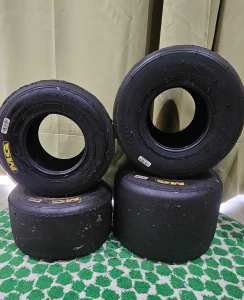 Wanted: Go-kart slick Tyres, MG Yellow senior tyre set.