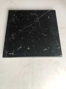 Nero Marguina polished marble table top 800x800x20mm