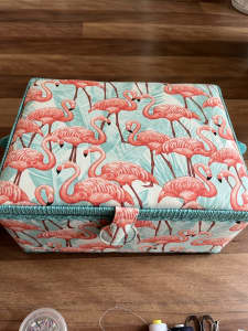 Flamingo sewing box 