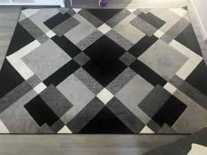 Grey, Black and White Rug