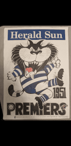 Geelong premiership 1951 wegs poster