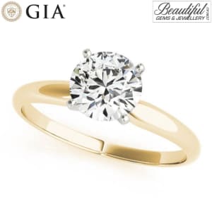 Attractive .95 Carat Classical Diamond Engagement Ring