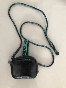 Small Black and Green ADIDAS Bag $5. 12 x 9 x 4.5cm.