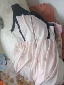 pink/black flowered dress 