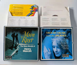 Boxes Record Sets: Moon River & Mood music from the movies $15 both