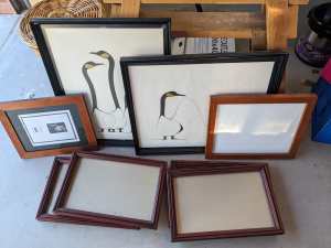 8 wooden picture frames