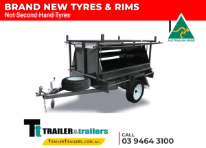 6x4 Tradesman Trailer - 600mm Tool Box Top- Internal Shelf | New Tyres
