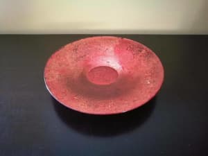Red Decorative Display Plate - Beautiful Pattern - New