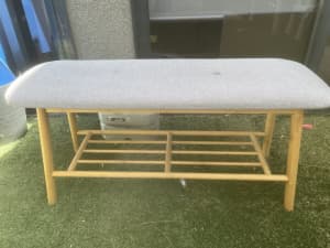 90cm Bench with shoes storage