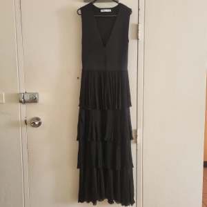 Zara Black Tierred Dress - Size S (fits 8-10)