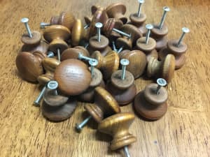 27 Stained Pine Wooden Mushroom knobs ($1 each)