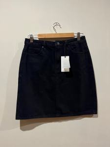 New Womens Black Denim Skirt Size 27