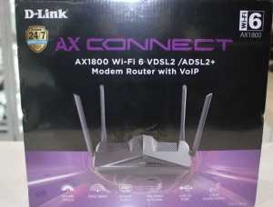 D-link AX1800 WiFi6 VDSL2/ ADSL2+ Modem Router with VoIP DSL-X1852E dl