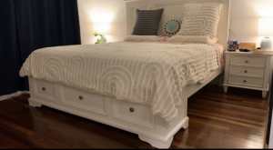 Chantelle King Bed Base With 3 drawers - No Mattress Included”