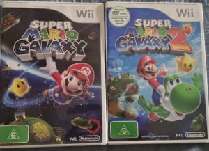 Wii mario galaxy 1 and 2 both for $40