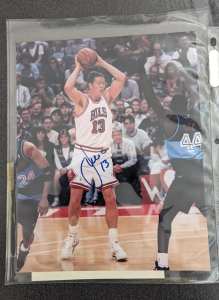 Luc Longley Signed Basketball Authentic Picture