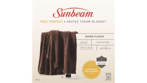 Sunbeam Feel Perfect Cosy Micro Fleece Heated Throw