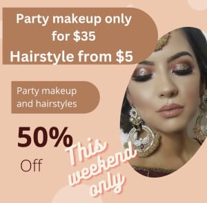 Party makeup full face $35 ( offer for this weekend only!