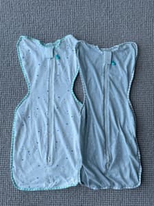 2x Love to Dream Swaddle Up Bags 0.2 TOG Size M (6-8.5kg)