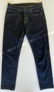 Uniqlo Mens Dark Blue Jeans Skinny Tapered Ultra Stretch Size 29W