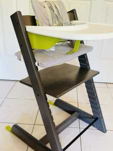 Stokke Hazy grey latest model Tripp trap baby high chair excellent