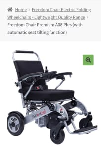 Electric Wheelchair (Freedom chair, seat tilting function)