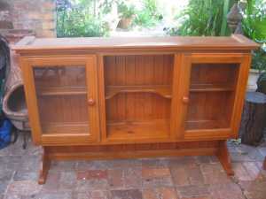Large Display Cabinet (2 Glass Doors) Lovely Condition (Rock Solid)