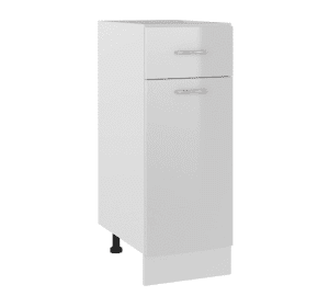 vidaXL Drawer Bottom Cabinet High Gloss White-SKU:801209 Free Delivery