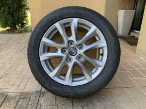 Mazda rim and Dunlop tyre 205/55 R16