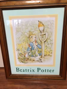 Peter Rabbit Timber Framed Print