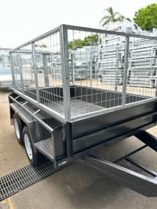 8x5 Heavy Duty Tandem Axle Trailer with 3ft High Cage