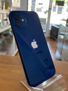 EXCELLENT IPHONE 12 64GB BLACK / BLUE WITH SHOP WARRANTY INVOICE