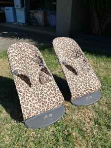 2 x BabyBjorn Leopard Skin Bliss Bouncers