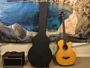 Professional Acoustic Bass Set - Takamine GB30CE & Case & Amp