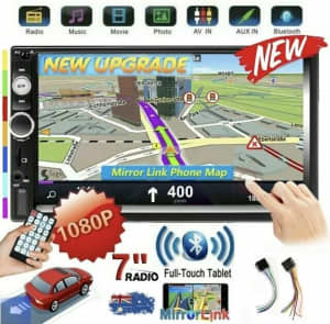 BRAND NEW MP5 DVD CD USB BT MP3 GPS NAV 7” CAR