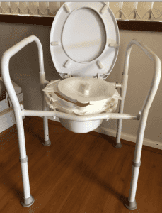 Over Toilet Seat Raiser with arms commode